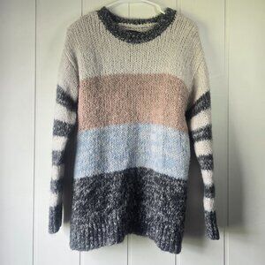Size SM American Eagle "Jegging Fit" Long Knit Wool‎ Sweater Muted Colorblocks